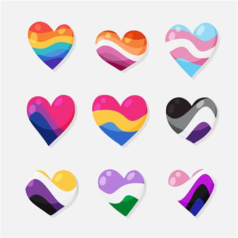 Hand Drawn LGBTQ Heart Svg Bundle Lesbian Gay Bi Trans Queer Etsy