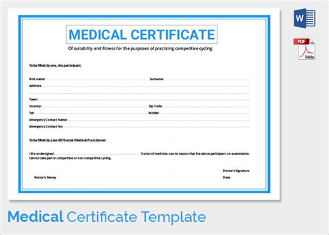 Free 54 Sample Medical Certificates In Pdf Ms Word Pages