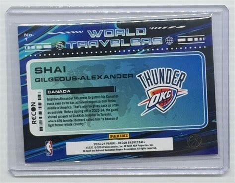 2023 24 Recon Shai Gilgeous Alexander Gold World Travelers 8 10 Thunder