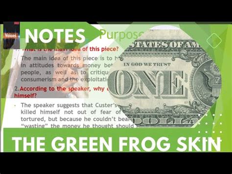 The Green Frog Skin Exercise Voices BBM BBA BBS Note John Lame Deer