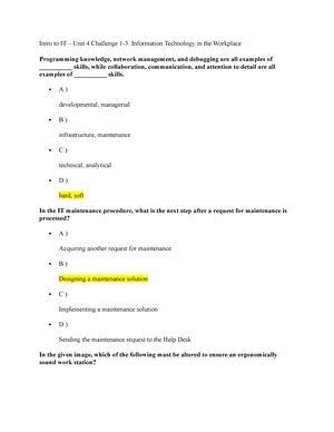 Intro To It Unit Challenge Intro To It Unit Challenge