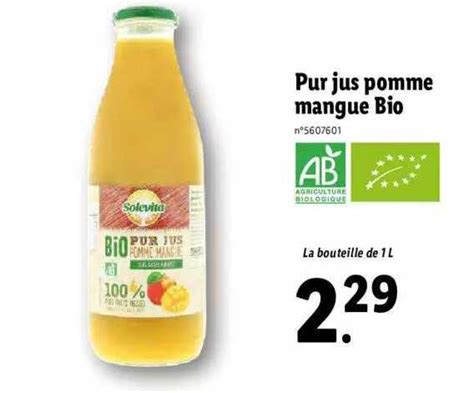 Offre Pur Jus De Pomme Solevita Chez Lidl