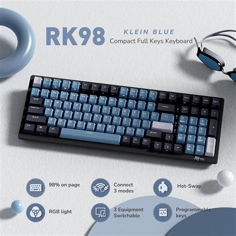 Rk Royal Kludge Rk Wireless Mechanical Keyboard Triple Mode G Bt Usb C Hot Swappable