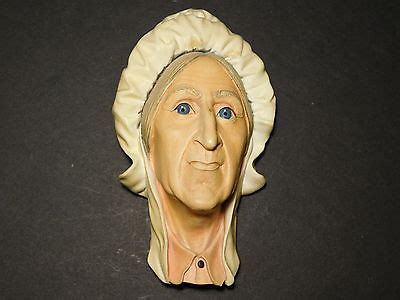 C Vintage Bossons Head Betsey Trotwood Hand Painted Chalkware