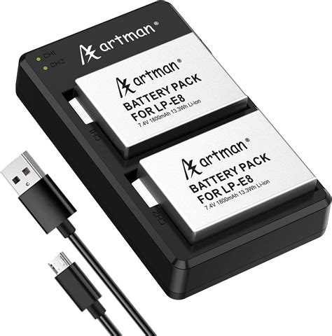 Amazon Artman Lp E Battery And Rapid Dual Usb Charger Kit For