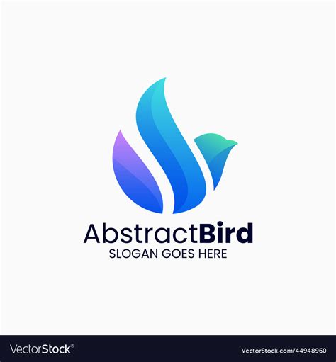 Logo abstract bird gradient colorful style Vector Image