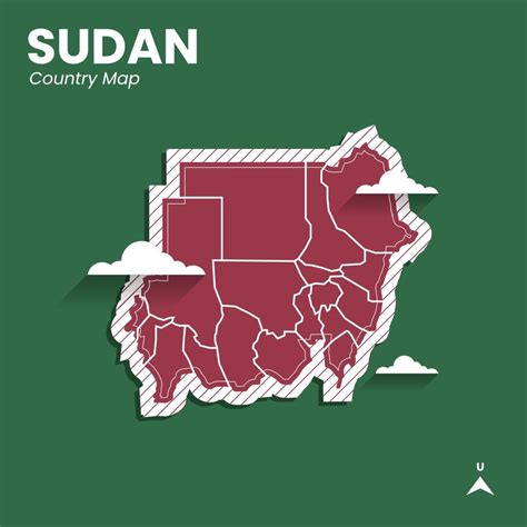 Post Template for Social Media Sudan Country Vector Map, High Detailed ...