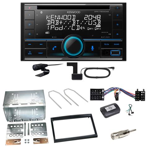 Kenwood DPX 7300DAB Bluetooth DAB CD USB Einbauset für Peugeot 307