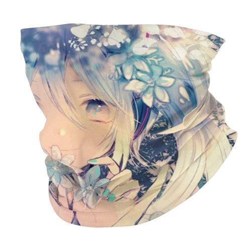 Anime Girl Headband Multifunctional Anti Dust Wind Uv Sun Neck Headwear