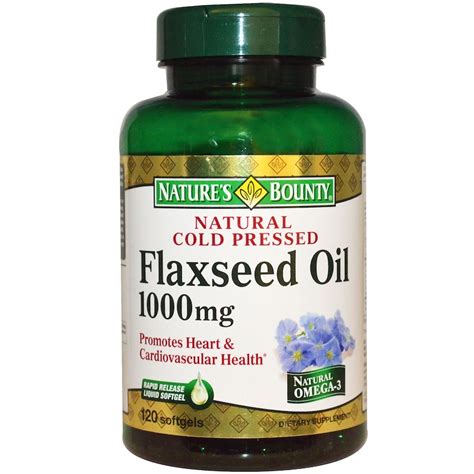 Nature S Bounty Natural Cold Pressed Flaxseed Oil Mg