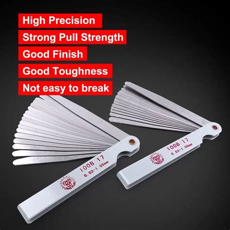 Pcs Metric Feeler Gauge Blade Gap Filler Mm Length Feeler Gauge