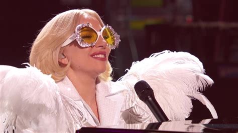 Lady Gaga Your Song Elton John GRAMMY Salute Rehearsal January 29