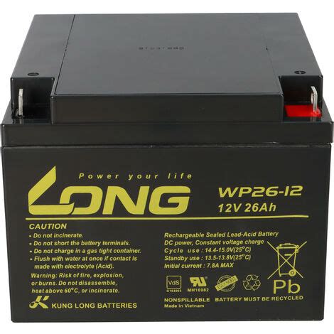 Kung Long Wp V Ah Vds Akku Agm Gel Blei Batterie