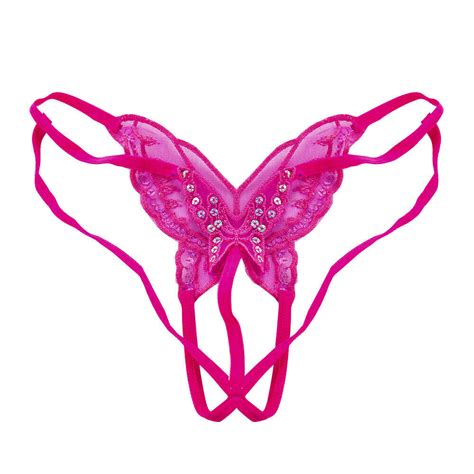 Butterfly Embroidered Crotchless G String Honeypleasures