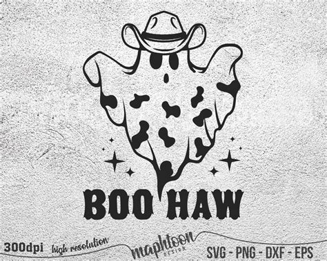 Boo Haw SVG PNG BOOHAW Png Cowboy Ghost Svg Halloween Svg Etsy Canada