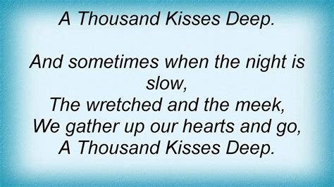 Leonard Cohen A Thousand Kisses Deep Lyrics Youtube