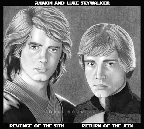 Anakin and Luke Skywalker by DaleNorvell on DeviantArt