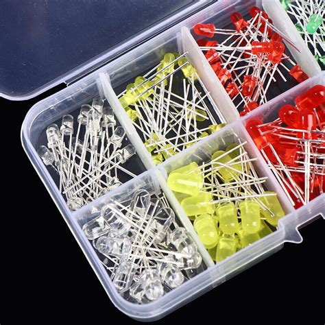 200pcs 3V 20mA Colorful Diodes 3mm LED Light Assorted Kit DIY LEDs