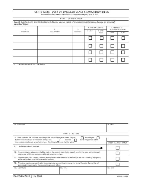 Da Form 5811 Fillable Printable Forms Free Online