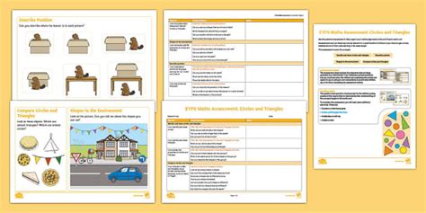 Eyfs Maths Assessment White Rose Maths Circles And Triangles