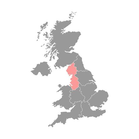 North west England, UK region map. Vector illustration. 20646744 Vector ...