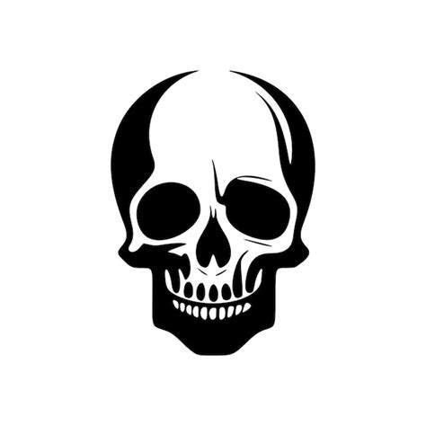 Premium Vector | Logo featuring a vector image of a black and white skull