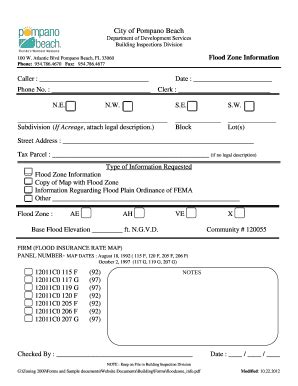 Fillable Online Flood Zone Information Fax Email Print PdfFiller