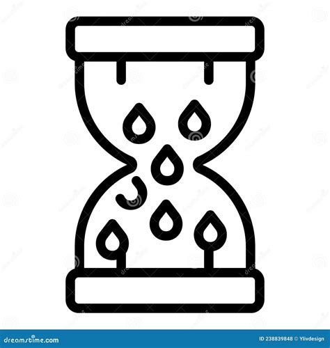 Menopause Hourglass Icon Outline Vector Woman Hormone Stock Vector