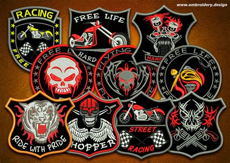 Harley Davidson Motorcycles Embroidery Designs