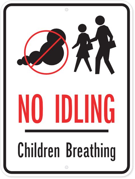 No Idling Sign Children Breathing