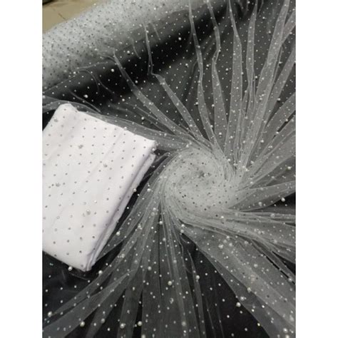 Jual Kain Bahan Tile Swarovski Mutiara Brokat Mutiara Payet Shopee