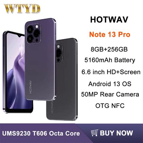 Hotwav Note 13 Pro Smart Phone 8gb 256gb 6 6 Hd Android 13 Octa Core