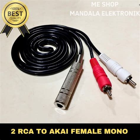 Jual Kabel Audio Rca Male To Sambungan Jack Akai Mono Mm Panjang