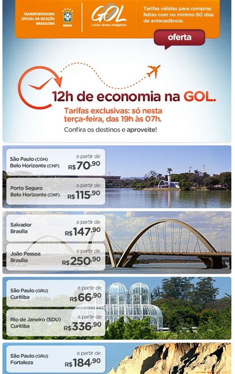 Gol Lan A Promo O Rel Mpago De Tarifas Promocionais Para Compras Entre