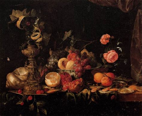 Artwork Replica Still Life With Flowers And Fruit By Jan Davidsz De