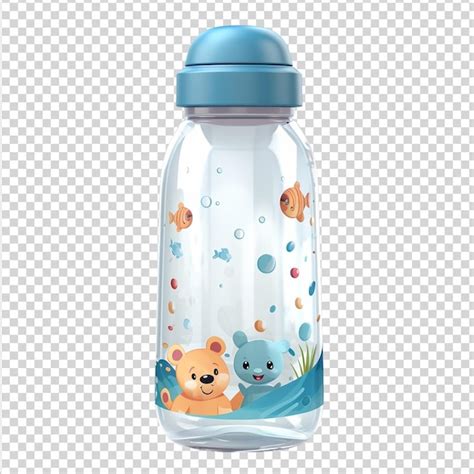 Bouteille D Eau De Dessin Anim Pour Enfants Sur Fond Transparent Psd