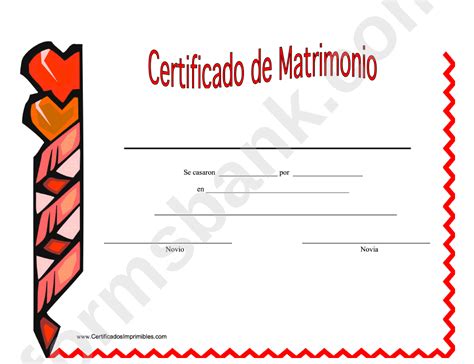 Marriage Certificate Template Printable Pdf Download