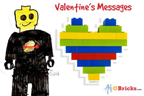 Messages for DIY LEGO Valentine Cards - Arts and Bricks