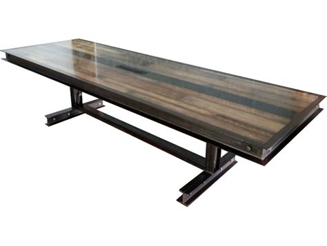 Modern Industrial And Reclaimed Wood Conference Table For Sale | Solid ...