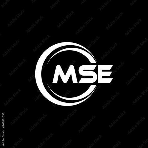 Mse Letter Logo Design With Black Background In Illustrator Vector