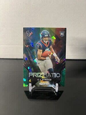 Panini Prizm Football Cj Stroud Prizmatic Green Cracked Ice Prizm