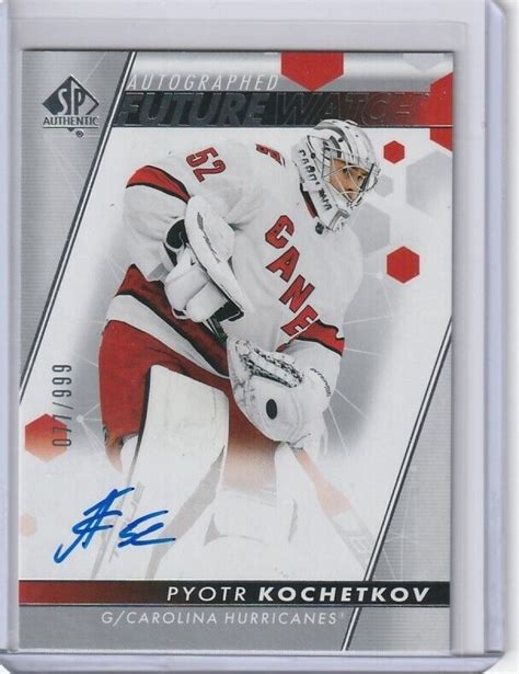 2022 23 Ud Sp Authentic Future Watch Rookie Auto 119 Canes Pyotr