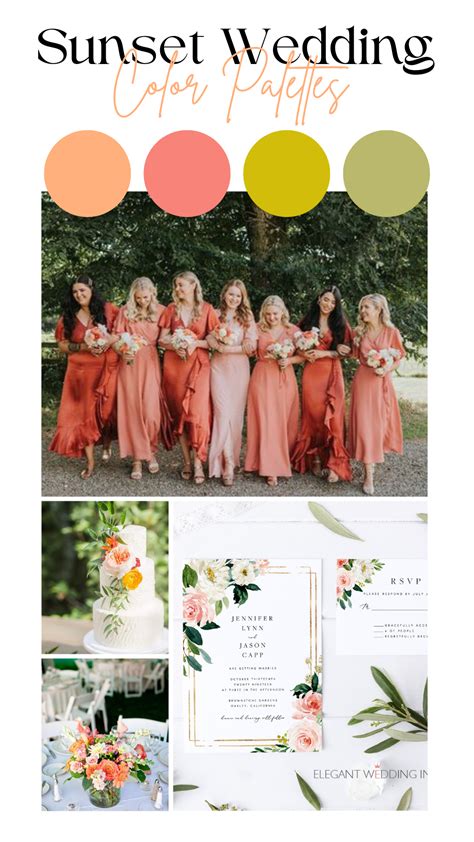 7 Magical Sunset Wedding Color Palettes That Will Make Your Special Day Unforgettable ...