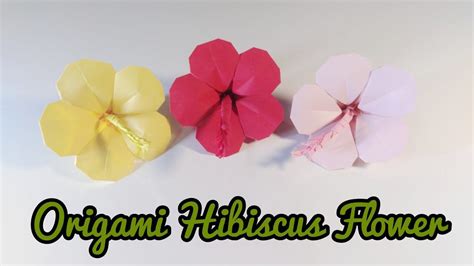 Origami Hibiscus Flower Tutorial