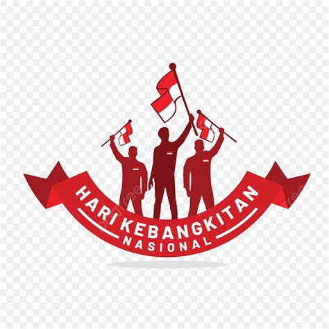 Cinta De Saludo De Hari Kebangkitan Nasional Con Silueta PNG Héroes