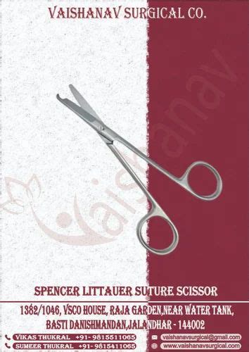 VAISHANAV SPENCER LITTAUER SUTURE SCISSOR At Rs 1 Piece Suture