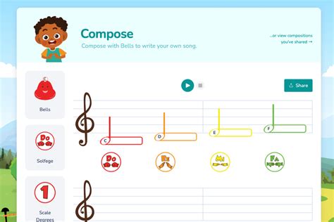 Students can also write their own music using the Compose tool. Drag ...