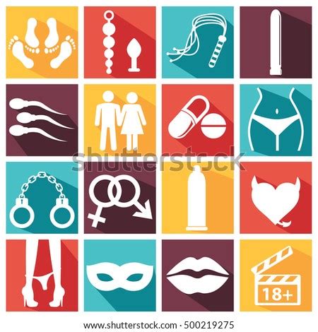 Sex Icons Set Symbol Xxx Vector Stock Vector 500219275 Shutterstock