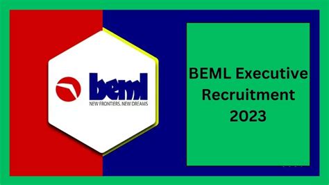 BEML Recruitment 2023 एगजकयटव क 101 पद पर सरकर नकरय