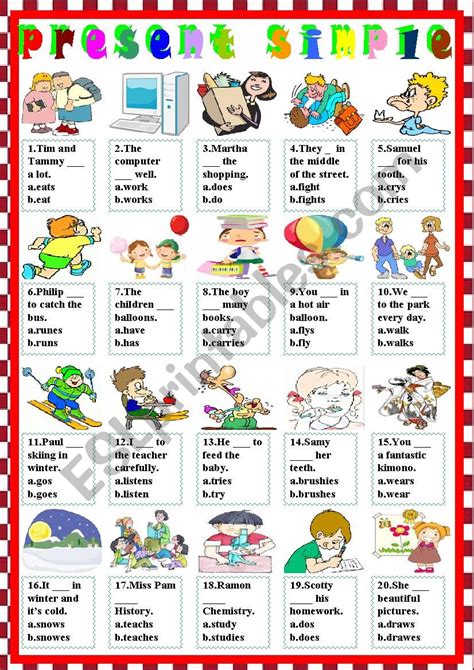 Present Simple Affirmative Esl Worksheet By Liliaamalia